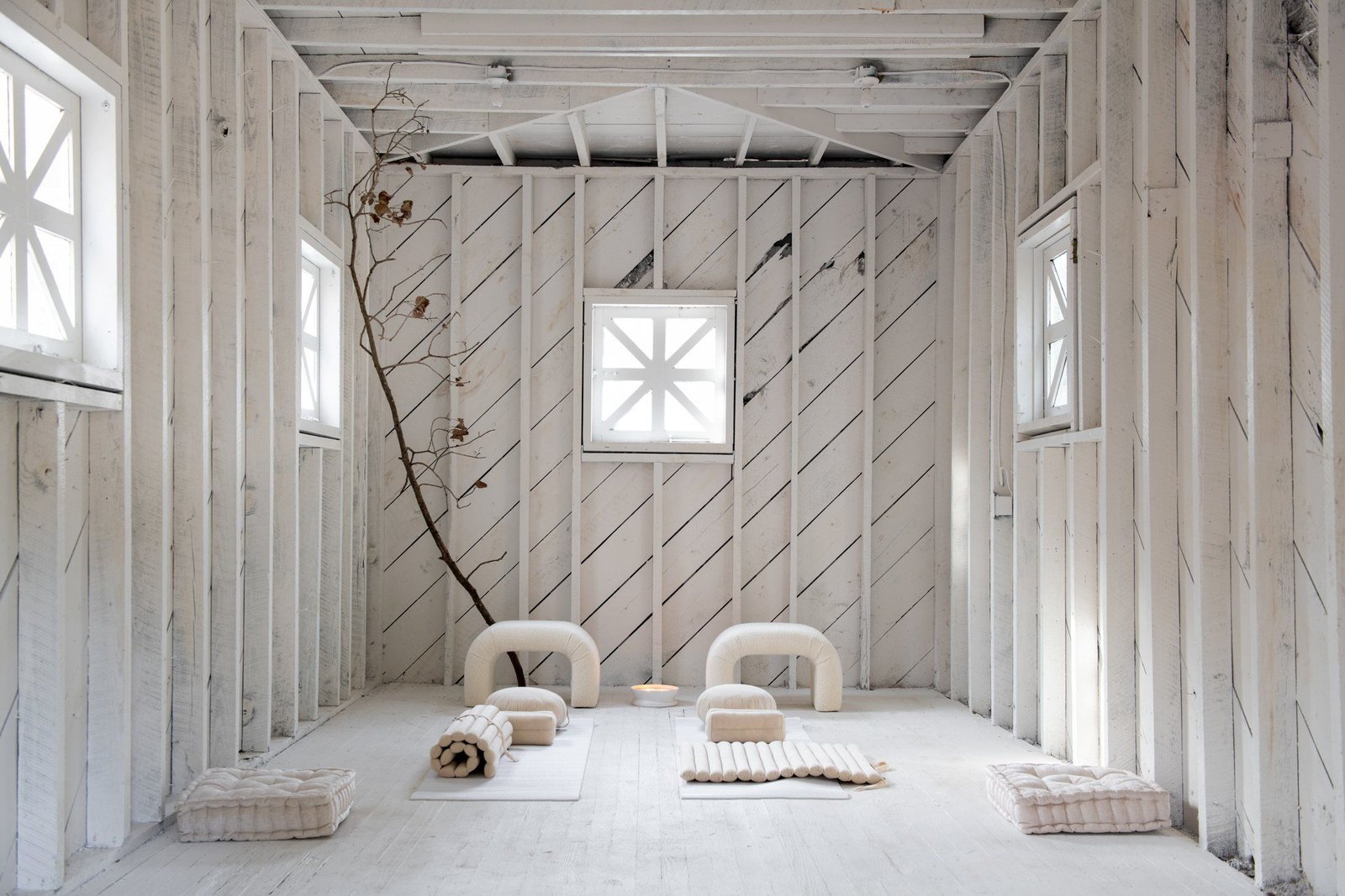 Peaceful yoga studio