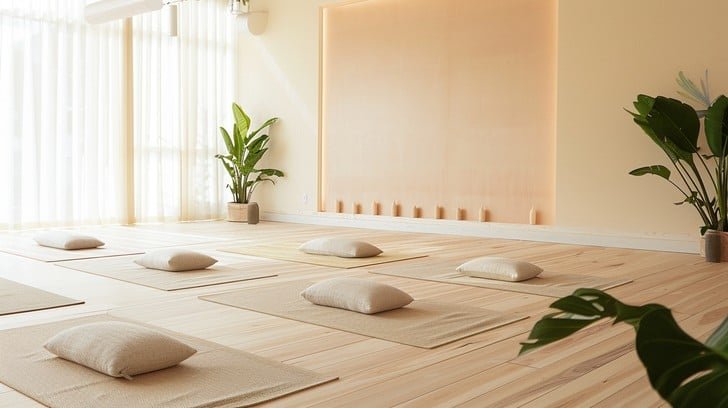 Serene meditation room